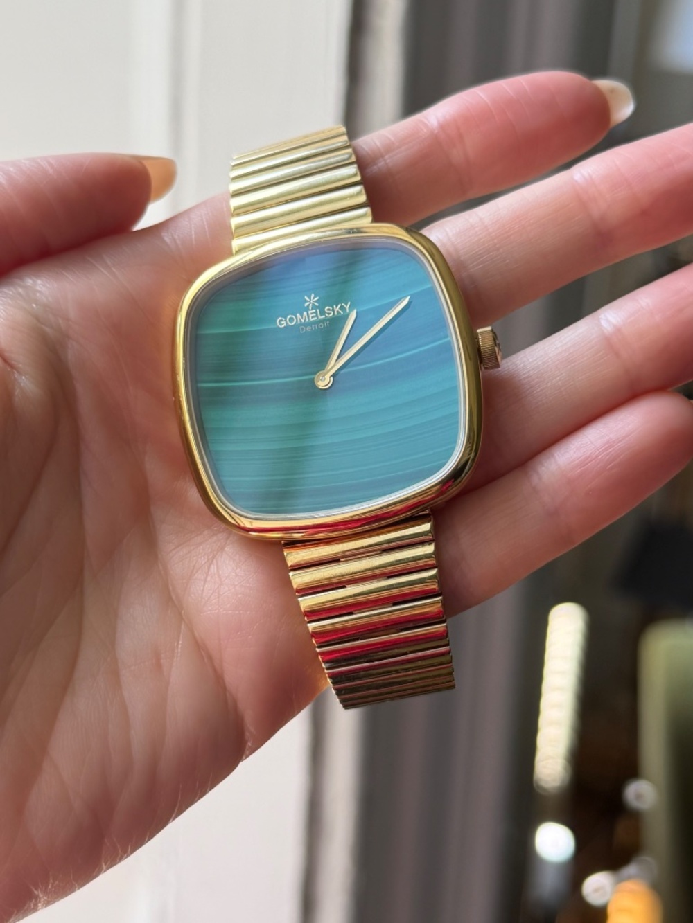 Shinola Gomelsky The Eppie Sneed Bracelet Watch in Malachite, 32mm